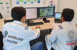 Sembcorp Marine and BV performing a real time remote survey with the on-site quality control team