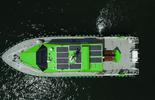 photo of hyprid ship taken from above