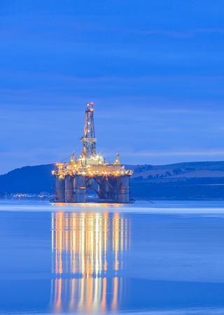 Oil Rig with Blue Sky 
