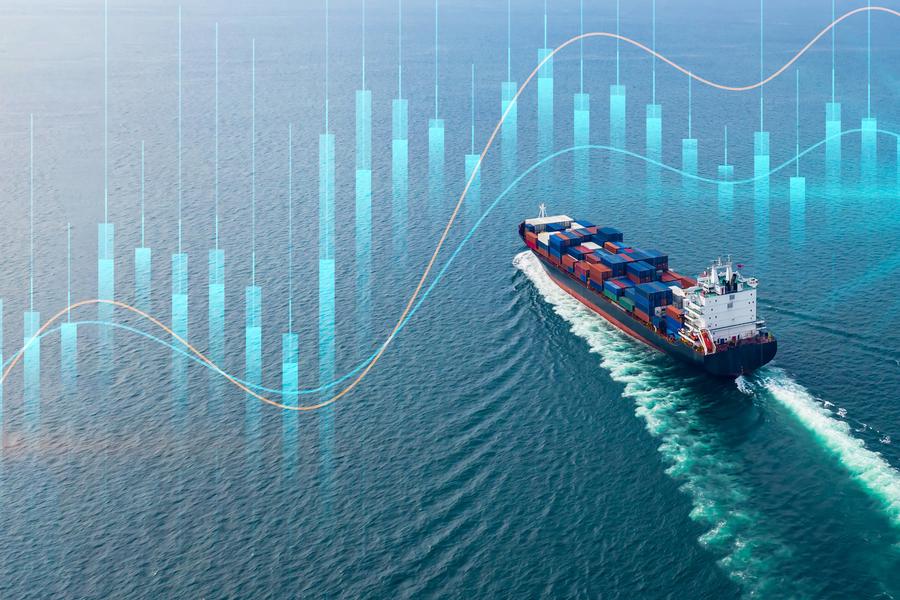 View of a container vessel